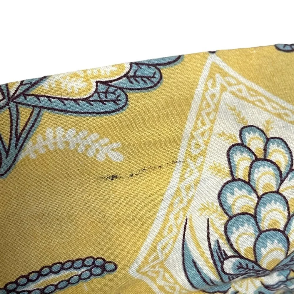 CHAMBERS Euro Sham Luxury Pillow Cover Quilted Cotton Yellow Blue French Country